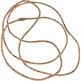 Shiva Rudraksha Ratna 2Mm Tulsi Kanthi Mala / Tulsi Kanth Mala Barik (Small Shape) Comes With Japa Bag For Unisex - Brown