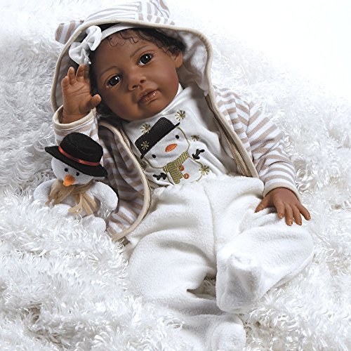 Paradise Galleries Lifelike Realistic Soft Vinyl Weighted 51cm Baby African American Girl Reborn Doll Gift 