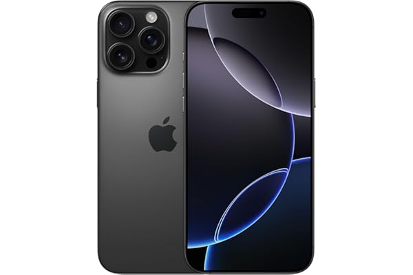 Apple iPhone 16 Pro MAX de 256 GB: Smartphone 5G con Control de Cámara, grabación en 4K a 120 f/s con Dolby Vision y un Gran Salto en autonomía. Compatible con los AirPods; Titanio Negro
