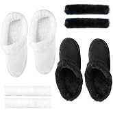 KASESSS 2 Pairs Winter Insoles for Crocs Liners, Shoes Warm Lining, Lace Cover, Replacement of Clogs Shoe Linings, Comfortabl