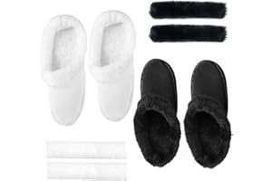 KASESSS 2 Pares Plantillas Invierno para Crocs Liners, Zapatos Forro Caliente, Funda para Cordones, Reemplazo de Zuecos Forros de Zapatos, Cómodas Plantillas, Longitud Interior de la Plantilla 240 mm