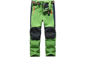 ‎ECHINODON Echinodon Kinder Softshellhose mit Fleecefütterung Hose Wasserabweisend Winddicht Atmungsaktiv Warm Funktionshose Skihose Regenhose Jungen Mädchen Sporthose Wanderhose