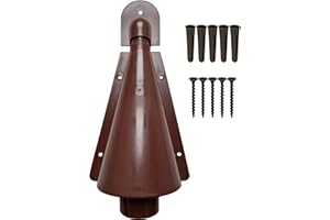 1STec Brown Virgin Media Plastic Triangular Dolly External Wall to Underground Cable Conduit Ducting Cover (With Screws Plugs & Duct Cover Capping)