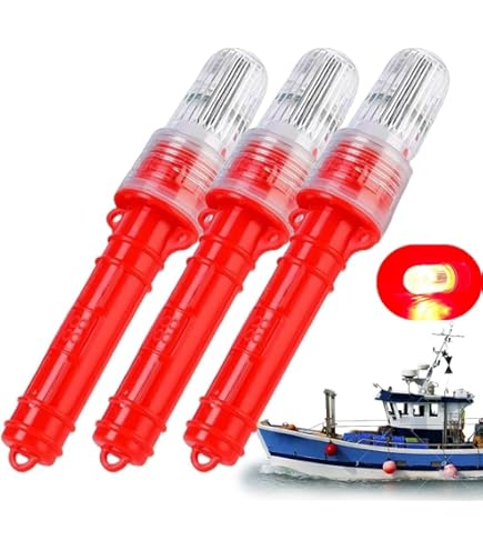 2 Fusées De Détresse Rouges Pour Bateau - 19 Cm, Plastique, Flash Haute Visibilité, Pour Signalisation Maritime, Pêche, Urgence