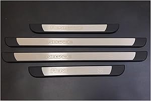 SANQIUTOU Acciaio Inox Battitacco per Auto Sticker Protezione Davanzale Della Porta Protezione Antigraffio Soglia Styling per Jeep Renegade, 4 Pezzi