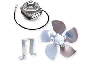 GOLDMAN SERVICE Motor-Fan-Set für Weinregal, Kühlraum, 10 W, mit Halterung und Flügeln, für Kühlfach, Industrie-Kühlschrank, kompatibel mit großen Marken