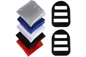 LUXSTELLAR Pañuelo Traje Hombre, 5 Piezas de Pañuelos Hombre Bolsillo Poliéster con 2 Piezas de Clips para Vestir Accesorios, Poncho para Hombre Blanco Azul Rojo Eventos Nocturnos de Boda de Negocios