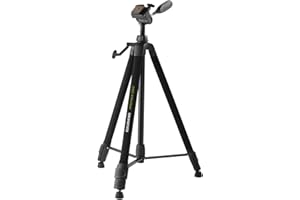 CULLMANN PRIMAX 390 - Trípode de cremallera con cabezal de 3 direcciones (tamaño plegado 70 cm, altura máxima 169 cm, máxima carga 3.5 kg) color negro