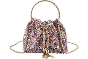 MODELISA - Bolso De Noche Adornado Con Piedras Multicolores Cadena De Hombro Boda Noche Evento Mujer