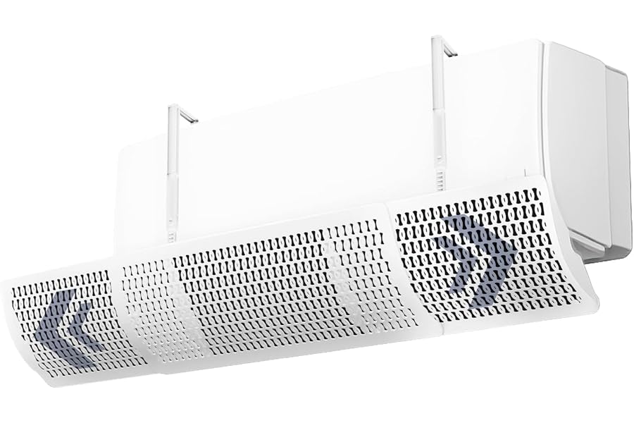 ERRECOM Flowy Deflettore Condizionatore Universale per Split – Regolabile in Altezza, Larghezza e inclinazione, Migliora Dist