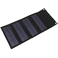 Cryfokt 40W Foldable Solar Panel with USB Interface Monocrystalline Portable Solar Solar Panel Kit for Power Bank Camping, Hiking, and Outdoor Activities (Black)
