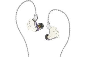 KINBOOFI KBEAR Lark In Ear Monitor, Metallgehäuse 1BA 1DD Dual Driver Stereo Sound HiFi-Ohrhörer Kabelgebundener Kopfhörer mit 2-poligem Kabel für Musiker Sänger (Violett, kein Mikrofon)