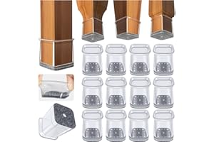GICUNK 32 Piezas Protectores Patas Sillas, Pequeños Protectores de Piso Cuadrados Para Patas de Muebles, Silicona Tapones Para Patas de Sillas Proteger Pisos de Madera Dura (Fit: 20-25 mm)