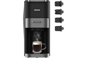 Cecotec machines à café à capsules FreeStyle Compact White. Cafetière espresso très compacte 4 en 1. Adaptée pour café moulu, Dolce Gusto, Nespresso, ESE pod et Senseo.