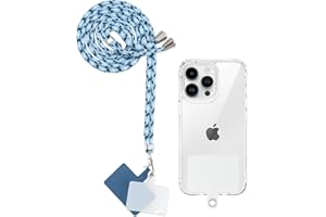 Yoedge Uniwersalna smycz na klucze do zawieszenia, łańcuszek na telefon komórkowy z 2 wkładkami na telefon komórkowy, regulowany pasek na telefon komórkowy, łańcuszek do smartfona, pasuje do każdego