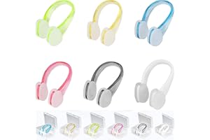SIGANDG Pince Nez Natation,Pince Nez De Natation en Silicone RéUtilisable,avec BoîTe De Rangement,Convient pour La Natation, La PlongéE, Les Enfants, Les Adultes Universels(6 Pack)