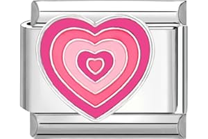 Hoomall Italian Charm Bracelet Charms Fußkettchen Halskette Armband Schmuck Selber Machen 10x9mm Silber Edelstahl Italian Charms DIY Modul Charm Abnehmbare