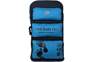 Two Bare Feet 44" Triple Bodyboard Carry Bag – Heavy Duty, Large Capacity for Three Boards – Padded Shoulder Straps, Sturdy Side Handle, Durable Zippers, Travel & Beach Ready