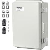 VEVOR Electrical Junction Box Cover Hinged for ABS Plastic Electrical Box 430x330x180mm Stainless Steel Latch Waterproof IP67