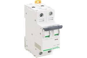 Schneider Electric A9F74404 Interruptor Automático Magnetotérmico iC60N, 4P, 4 A, Curva C, Blanco
