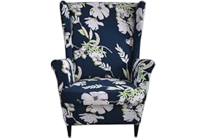 Meigeh Funda para sillón orejero Fundas para sillas de ala elásticas Funda para sillón de alas Impresas