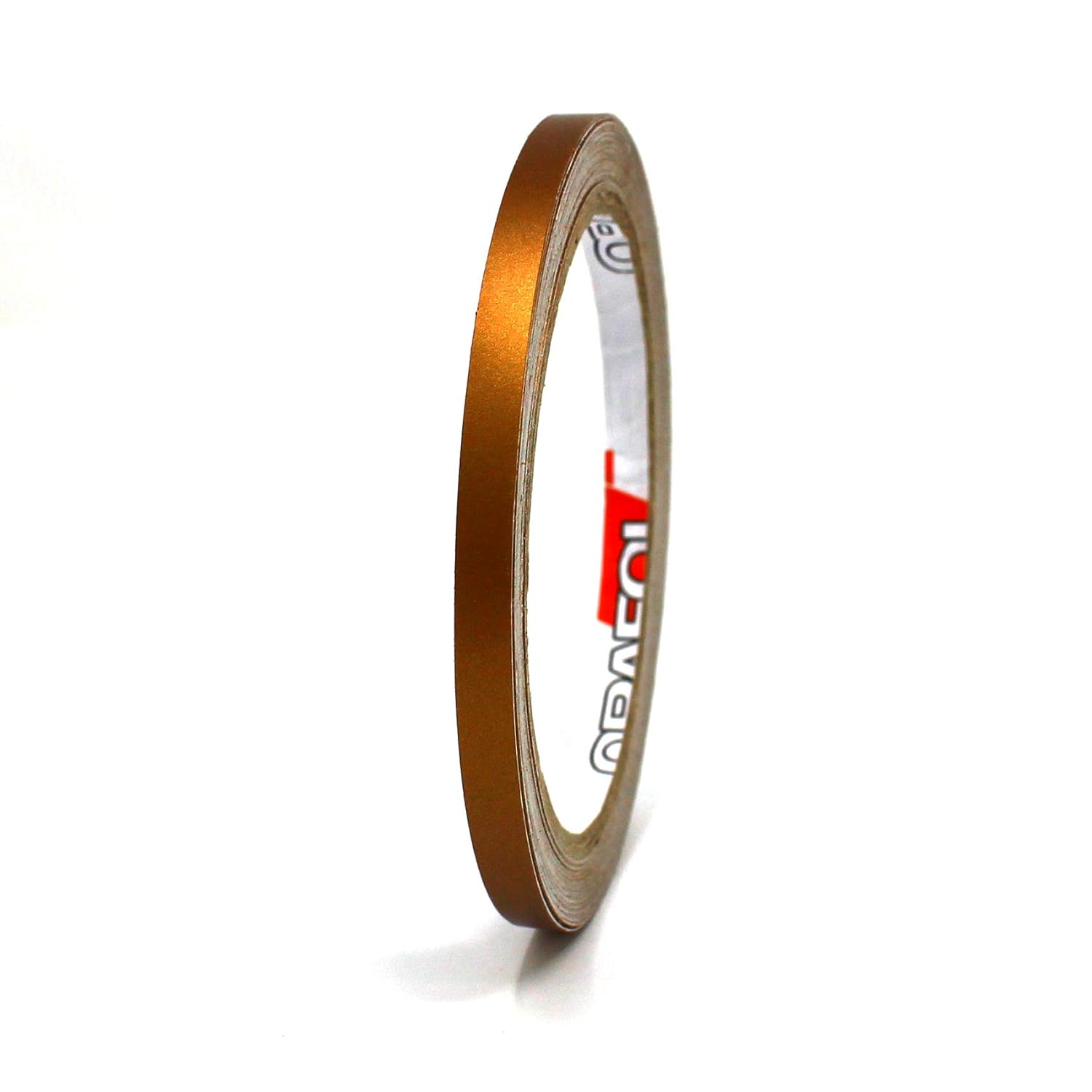 Finest Folia Matte sierstrip voor auto's, motorfietsen, boten, modelbouw, knutselwerken en doe-het-zelfdecoratie, kleefstrip, 10 meter (mat koper, 5 mm breed)
