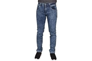 True Face Mens Jeans Slim Fit Stretch Trousers Denim Pants Cotton Bottoms Zip Fly 5 Pockets Western Casual Wear Elasticated All Waist & Leg Sizes in Grey, White, Blue, Black
