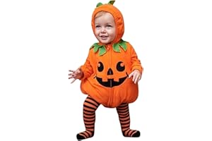 BKAZWE Costume Halloween Bebe Deguisement Citrouille Halloween Enfant Fille Garcon Unisexe Ensemble Citrouille Mignon Déguisement Cosplay Photographie, Costume Citrouille à Capuche Et (Orange #3, 18-24 mois)