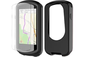 Braleto Funda +2 Piezas Protector de Pantalla Compatible con Garmin Edge 1030,Protector de Pantalla de Vidrio de Dureza 9H Accesorios para Ordenadores de Bicicleta GPS (Black)