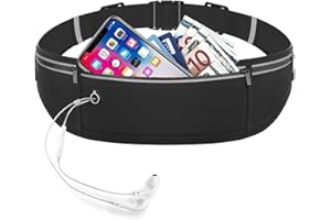 GENERISCH Laufgürtel für Handy Damen Herren: Wasserdicht Atmungsaktiv Lauftasche – Leicht & Verstellbarer Gurt, 3 Taschen Großkapazität für iPhone & Android, Ideal für Nachtjoggen, Wandern & Fitness