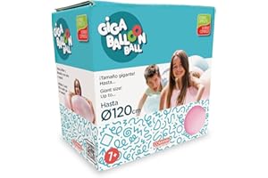 COMANSI Giga Balloon Ball 120cm Hinchable, Gigante Globo De Aire Reutilizable, Bola de Burbujas Gigante Inflable, Bola Silicona Fiesta Juguetes Niños Verano Rosa
