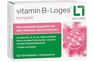 ‎DR. LOGES vitamin B-Loges® komplett - 120 Filmtabletten - Nahrungsergänzungsmittel mit allen Vitaminen des B-Komplexes
