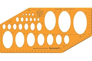 BOCIANELLI Isometric Ellipse Shapes Symbols Drawing Drafting Template Stencil