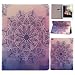 Produktbild iPad Air 2 Hülle, ZXK CO Slim Fit Foilo Schutzhülle PU Ledertasche Etui Tasche mit Ständer Funktion und Eingebautem Magnet für iPad Air 2/iPad 6 (9.7 Zoll ) - Mandala Lila