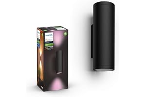 Hue Appear vägglampa för utomhusbruk, svart | LED-modul vägglampa, vitt & färgat ljus, Zigbee, trådlös, kompatibel me