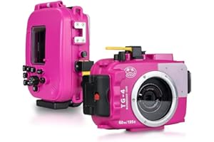 Sea frogs pour Olympus TG4 TG3 195 Pieds / 60m caméra sous-Marine Boîtier étanche boîtier (boîtier + Filtre Rouge)