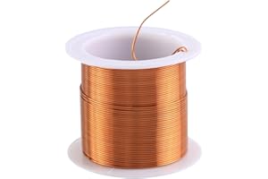 LTKJ 0.6mmx10m Coil Magnet Wire Enameled Copper Wire Enameled Magnet Winding Wire 1 Spool Coil Natural Temperature Rating Widely Used for Transformers Inductors