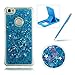 Price comparison product image Liquid Case for Xiaomi Redmi Note 5A,Soft TPU Glitter Case for Xiaomi Redmi Note 5A,Herzzer Luxury 3D Sequins Creative Blue Love Hearts Design Floating Quicksand Sparkly Crystal Anti Scratch Drop Resistant Clear Rubber Back Case