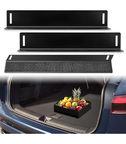 WDFCN Lot De 3 Organiseurs De Coffre De Voiture - Fixation Velcro - Éléments Cargo - Séparateur De Coffre Pour Voiture, Van, Berline