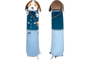 Terbaik Almohada Larga de felpa para Perro, Almohada Cruzada para Perro, Almohada Corporal Suave y abrazable, Almohada de felpa Kawaii, Regalo para niñas, niños y Novias, Multicolor, 110 cm