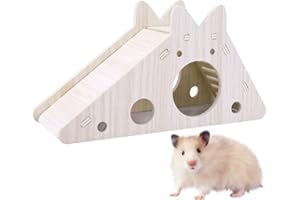TIESOME Casa de Hámster con Escalera y Tobogán, Juguete de Hámster Escondite de Rata Pequeño Juguete de Actividad para Animales DIY Accesorio de Jaula de Hámster para Mascotas Pequeñas para Escalar