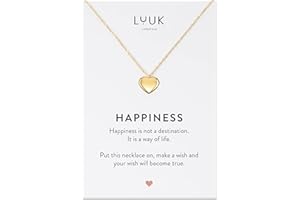 LUUK LIFESTYLE Collane per donne e ragazze in acciaio inossidabile con ciondolo, gioielli alla moda per l’estate, per le vacanze o la vita quotidiana, idea regalo trendy per lei, argento, oro e rosa