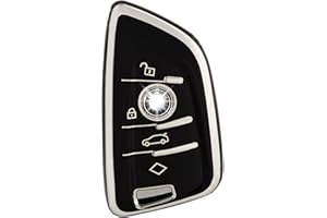 OFFCURVE Funda Llaves Coche Carcasa Llave, TPU Funda Mando Coche Carcasa Mando 2/3/4 Botones para BMW 1 Series 2 Series 3 4 Series 5 Series 6 Series X1 X2 X3 X4 X5 X6 X7 X5M X6M F15 F39 F48 G11 G12