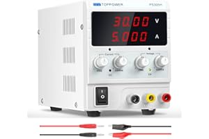 Labornetzteil (0-30V,0-5A),DC Regelbar Netzgerät mit 4-stelliger Anzeige,für Laborunterricht, Elektronikreparatur, Heimwerken und Galvanisieren,Aufladen der Batterie，SKY TOPPOWER PS305H