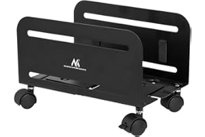MACLEAN Soporte Universal para Computadora con Ruedas Soporte Móvil para CPU Computadora Carro de hasta 10 kg
