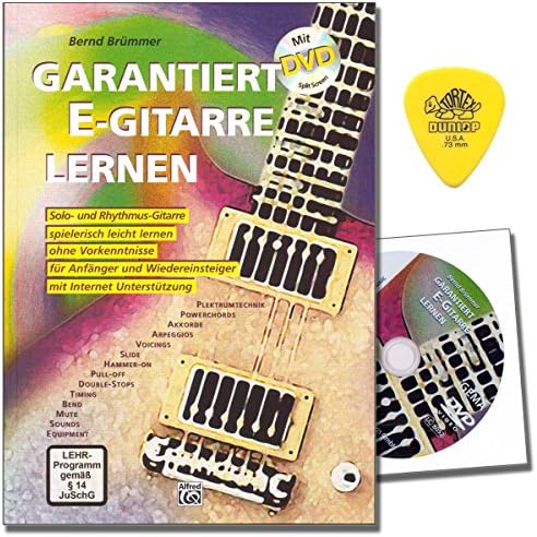 Guaranteed E & # x202 °F: Bernd Brümmer School Electric Guitar Lessons with DVD and Dunlop PLEK – with more than 300 Licks, Reefs and übungenmit Over 300 Licks, Reef, Exercise and Support Internet