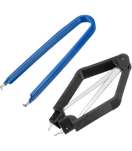 Chiloskit 2-Pack U-Type IC Chip Protection Pliers – Stainless Steel Clip Extractor Remover With PVC Insulation, 4.13" Length