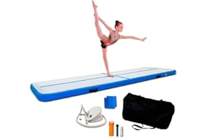 ReAct Airtrack tapis de gymnastique 3m - avec pompe à air, tapis de gymnastique gonflable, le meilleur pour la gymnastique, Yoga - Air Track