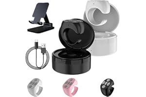 NNBWLMAEE Fingertip Wireless Bluetooth Remote Control, Remote Scrolling Ring, Comfortable Bluetooth Scrolling Ring, Remote Control Shutter/Clicker, Scroll Videos,Volume Control,for IOS Android (2Pcs-A)