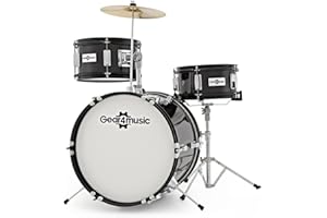 3-teiliges Junior Schlagzeug von Gear4music Schwarz